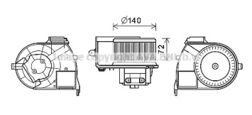 AVA QUALITY COOLING rt8617 -  Электродвигатель, вентиляция салона